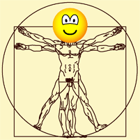 Da Vinci emoticon Vitruvian Man 