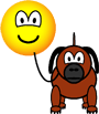 Dog walking emoticon  