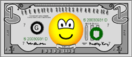 Dollar bill emoticon  