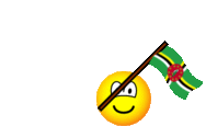 Dominica flag waving emoticon animated