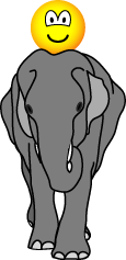 Elephant riding emoticon  