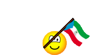 Equatorial Guinea flag waving emoticon animated