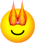 Flaming eyes emoticon  