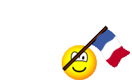 France flag waving emoticon animated