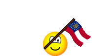 Georgia flag waving emoticon U.S. state animated