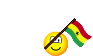 Ghana flag waving emoticon animated
