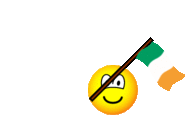 Ireland flag waving emoticon animated