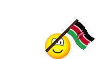 Kenya flag waving emoticon animated