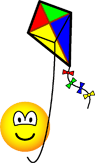 Kite flying emoticon  