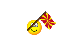 Macedonia flag waving emoticon animated