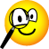 Magnifying glass emoticon Looking through 