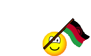 Malawi flag waving emoticon animated