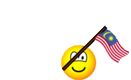 Malaysia flag waving emoticon animated