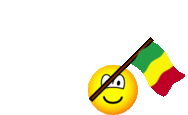 Mali flag waving emoticon animated