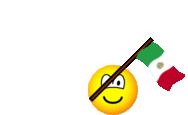 Mexico flag waving emoticon animated