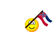 Mississippi flag waving emoticon U.S. state animated