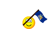 New York flag waving emoticon U.S. state animated