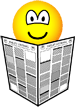 Newspaper reading emoticon  