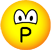 P emoticon talking 