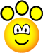 Paw print emoticon  