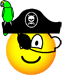 Pirate with parrot emoticon  