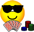 Poker emoticon sunglasses 