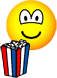 Popcorn eating emoticon  