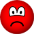 Sad red emoticon  