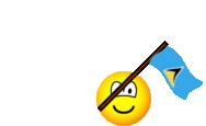 Saint Lucia flag waving emoticon animated