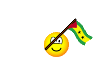 Sao Tome and Principe flag waving emoticon animated
