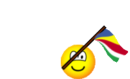 Seychelles flag waving emoticon animated