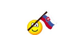 Slovakia flag waving emoticon animated