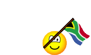 South Africa flag waving emoticon animated