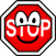 Stop sign emoticon  