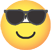 Sunglasses emoticon  