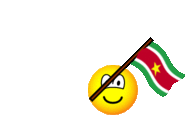 Suriname flag waving emoticon animated