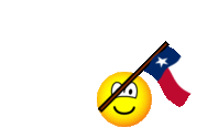 Texas flag waving emoticon U.S. state animated