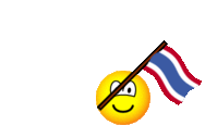 Thailand flag waving emoticon animated