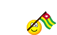 Togo flag waving emoticon animated