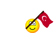 Turkey flag waving emoticon animated