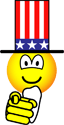 Uncle Sam emoticon pointing 