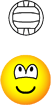 Volleyball playing emoticon  