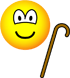 Walking cane emoticon  