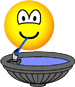 Water fountain emoticon drinking 