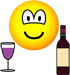 Wine drinking emoticon  