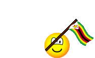 Zimbabwe flag waving emoticon animated