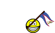 American Samoa flag waving smile animated