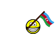 Azerbaijan flag waving smile animated