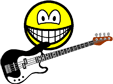 Bass playing smile  