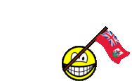 Bermuda flag waving smile animated
